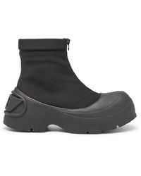 DIESEL - D-Donald-Bottines avec bordures en caoutchouc - Lyst