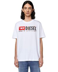 DIESEL - T-Shirt mit Peel-off-Buchstaben - Lyst