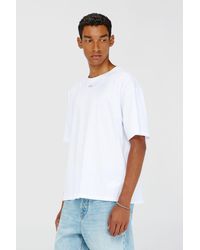 DIESEL - Relaxed Cotton T-Shirt With Oval D Embroidery - Lyst