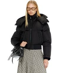 DIESEL - Wrinkled-Nylon Down Puffer Jacket With Detachable Hood - Lyst