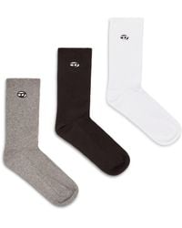 DIESEL - Three-Pack Of Cotton Socks With Oval D Embroidery - Lyst