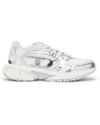 DIESEL - S-Pro-V-Dense-Metallic Mesh Sneakers With Oval D Logo - Lyst