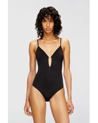 DIESEL - Oval D-Plaque Jersey Bodysuit - Lyst