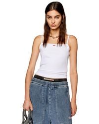 DIESEL - Cropped Tank With D Logo - Lyst