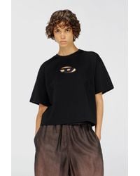 DIESEL - T-Buxt Crop T-Shirt - Lyst