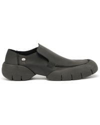 DIESEL - D-Mathieu-Brushed Leather Loafer With Rubber Sole - Lyst