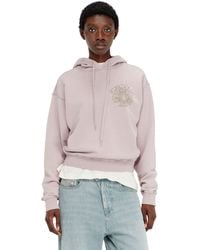 DIESEL - Hoodie With Prints And Rhinestone Studs - Lyst