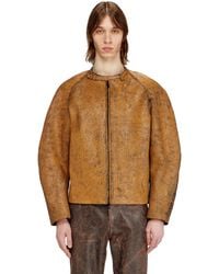 DIESEL - Cocoon-Sleeve Biker Jacket - Lyst