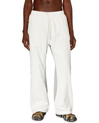 DIESEL - Track Pants In Crinkled Nylon And Jersey - Lyst