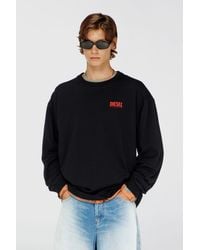 DIESEL - Relaxed Long-Sleeve T-Shirt With Biscotto Logo - Lyst