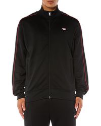 ★DIESEL★ S Gander Half Zip-up Sweatshirt Black A121340KJAN Men's Half-zip shirt in jersey and poplin | Black | Diesel