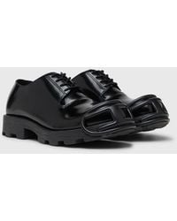 DIESEL - D-Hammer-Leather Lace-Up Shoes With Oval D Toe Cap - Lyst