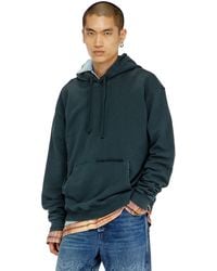 DIESEL - Hoodie With Rips And Crystal Details - Lyst