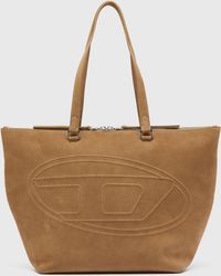 DIESEL - 1Dr Dome-Suede Tote With Oval D Logo - Lyst