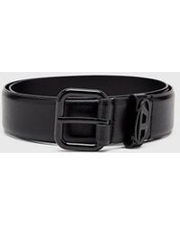 DIESEL - 3.9Cm Logo-Plaque Embellished Leather Belt - Lyst