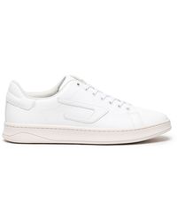 DIESEL - S-athene Low-low-top Leather Sneakers With D Patch - Lyst