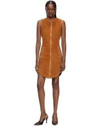 DIESEL - Vestido Corto De Algodón Con Cremallera Frontal - Lyst