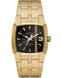 DIESEL - Cliffhanger Gold-tone Stainless Steel Watch - Lyst