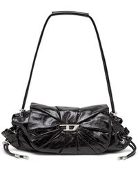 DIESEL - Scrunch-d S-shoulder Bag In Scrunched Leather - Lyst