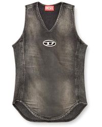DIESEL - Denim Top With A Used Effect - Lyst