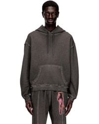 DIESEL - Hoodie With Print And Studs - Lyst