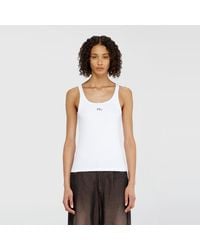 DIESEL - Slim Tank Top With Laser-Cut Oval D - Lyst
