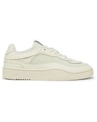 DIESEL - S-Oval Skate-Sneakers en cuir avec empiècements en tissu - Lyst