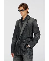 DIESEL - Double-Breasted Blazer - Lyst