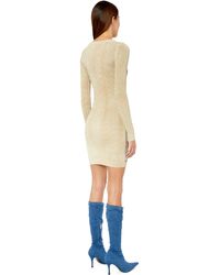 DIESEL - Short Knit Dress With Jacron Patch Print - Lyst