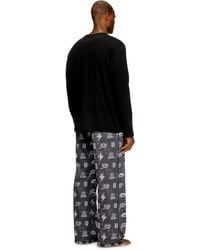 DIESEL - Cotton Pajama Set With Logo Prints - Lyst