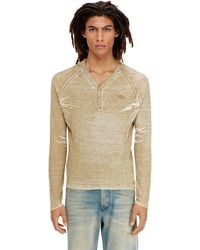 DIESEL - Henley Jumper With Faded Reverse Print - Lyst
