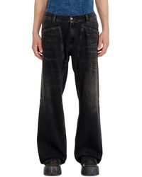 DIESEL - Relaxed Jeans Regular Waist D-Zeta, /Dark, Zip Fly - Lyst