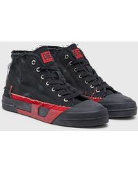 DIESEL - S-D-Verse-Distressed High-Top Sneakers - Lyst