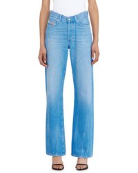 DIESEL - Regular Jeans High Waist 1971 D-Sent, Light, Button Fly - Lyst