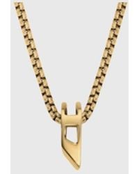 DIESEL - Stainless Steel Pendant Necklace - Lyst