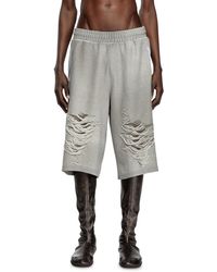 DIESEL - Shorts With Distressed Knees - Lyst