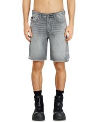 DIESEL - Denim Shorts With Frayed Hems - Lyst