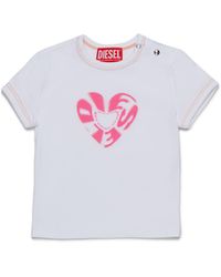 DIESEL - Camiseta De Algodón Con Estampado De Corazón - Lyst