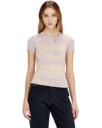 DIESEL - Slim Jersey Top With Graphic Print - Lyst
