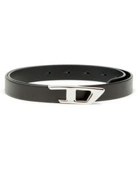 DIESEL - 2 Cm Leather Belt With Metal D Buckle - Lyst