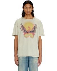 DIESEL - Regular T-Shirt With Phoenix Print - Lyst