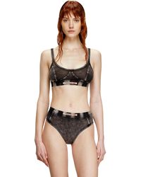 DIESEL - Bralette De Tejido Con Efecto Denim - Lyst