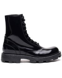 DIESEL - D-hammer-combat Boots In Glossed Leather - Lyst