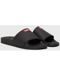 DIESEL - Sa-Swim-Rubber Pool Slides With D Logo - Lyst