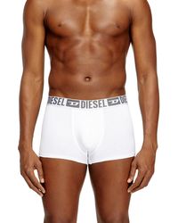 DIESEL - Three-Pack Of Stretch Cotton Boxer Briefs With Tonal Waistband - Lyst