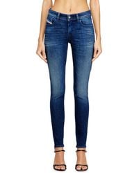 DIESEL - Skinny Jeans Regular Waist 2017 Slandy, Dark, Zip Fly - Lyst