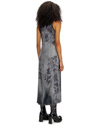 DIESEL - Midi Dress With Print Of Pinstripe Denim - Lyst