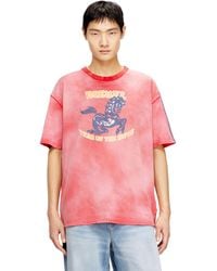 DIESEL - Cotton T-Shirt With Horse Graphic Print - Lyst