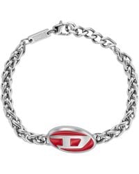 DIESEL - Bracelet chaîne en acier inoxydable - Lyst