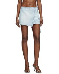 DIESEL - Short Wrap Skirt - Lyst